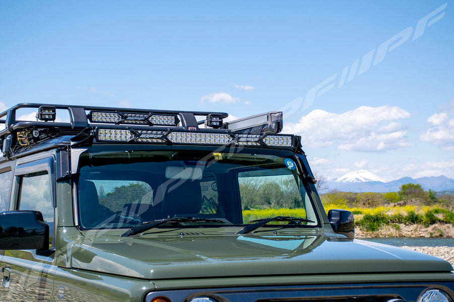 front close up shot of the ipf jimny light bar 