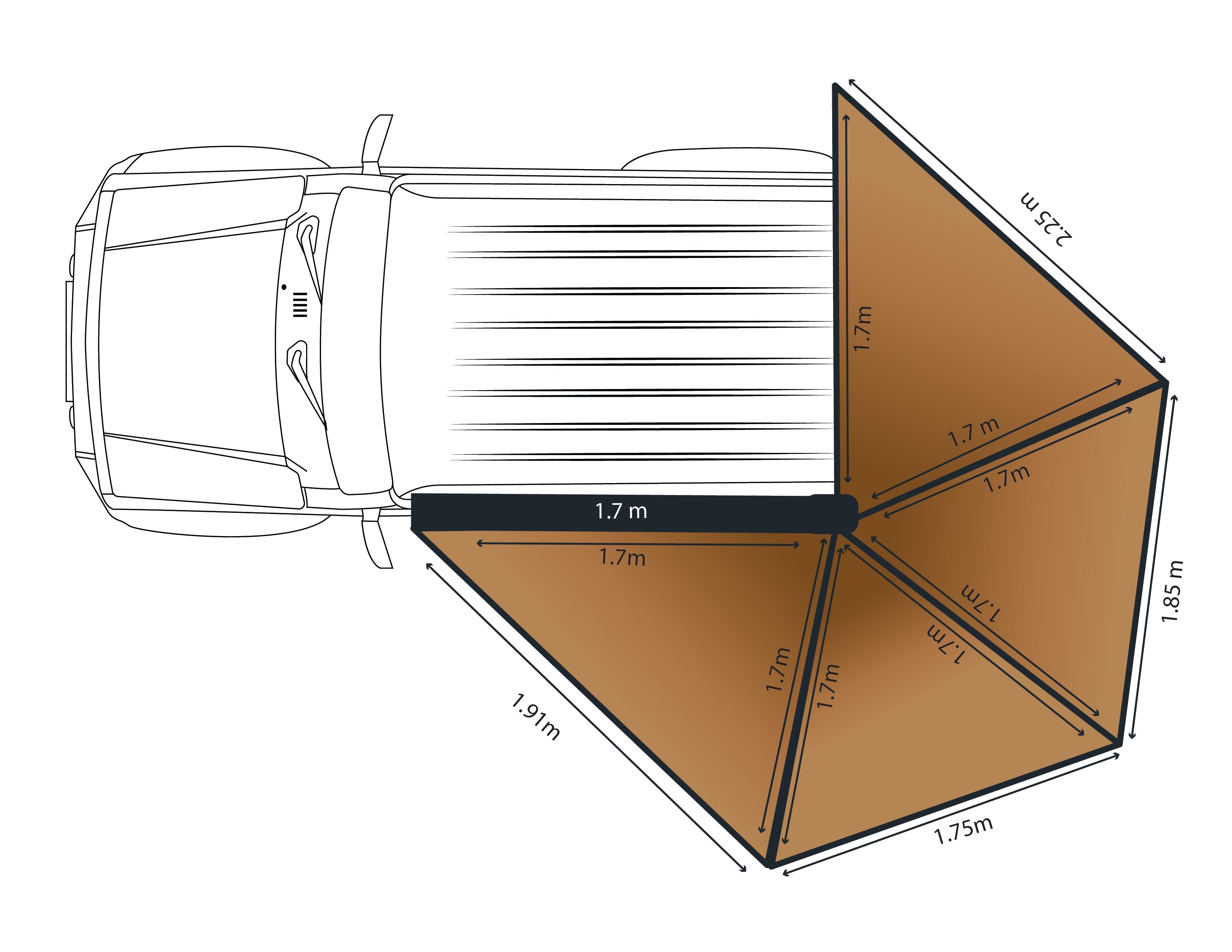 Rainger Duo 270 Degree Awning - 1.7m (Jimny sized!) – Mega Jimny Rainger Duo 270 Degree Awning - 1.7m (Jimny sized!) – Mega Jimny