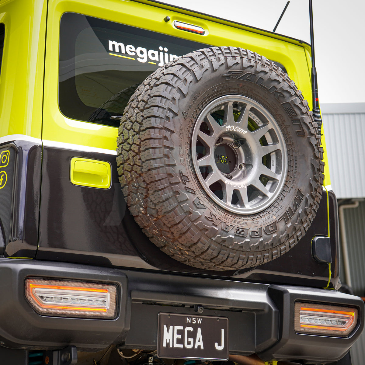 MG-X Adjustable Spare Wheel Riser Mount (JB74/JC74 Jimny) – Mega Jimny ...