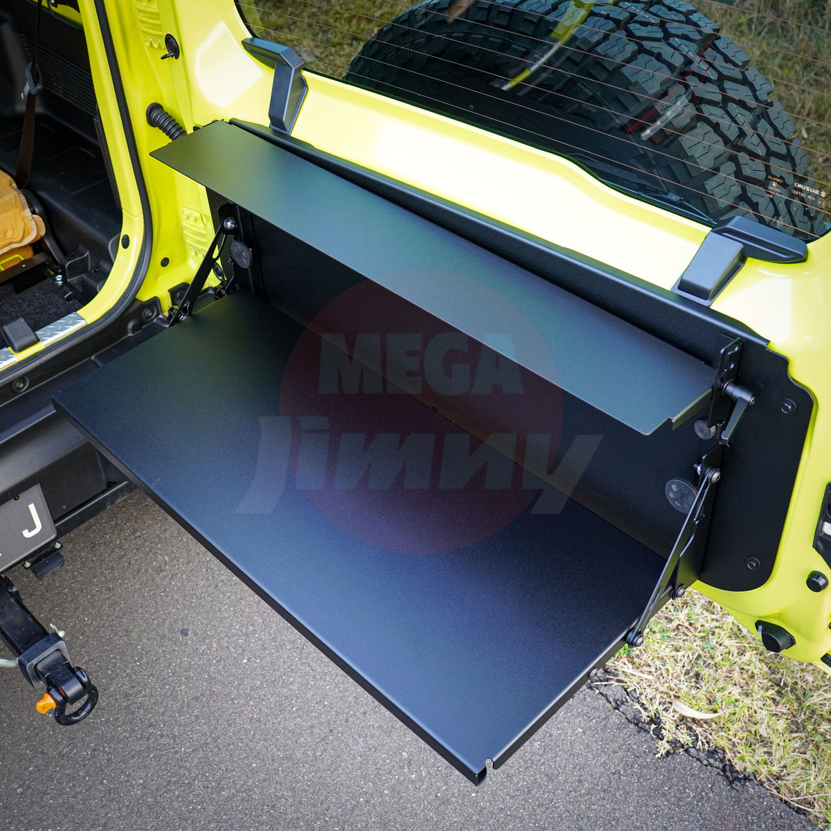 Tailgate Drop Rack MG-X Dual Layer Tailgate Drop Down Table (JB74/JC74 Jimny) – Mega Jimny ...