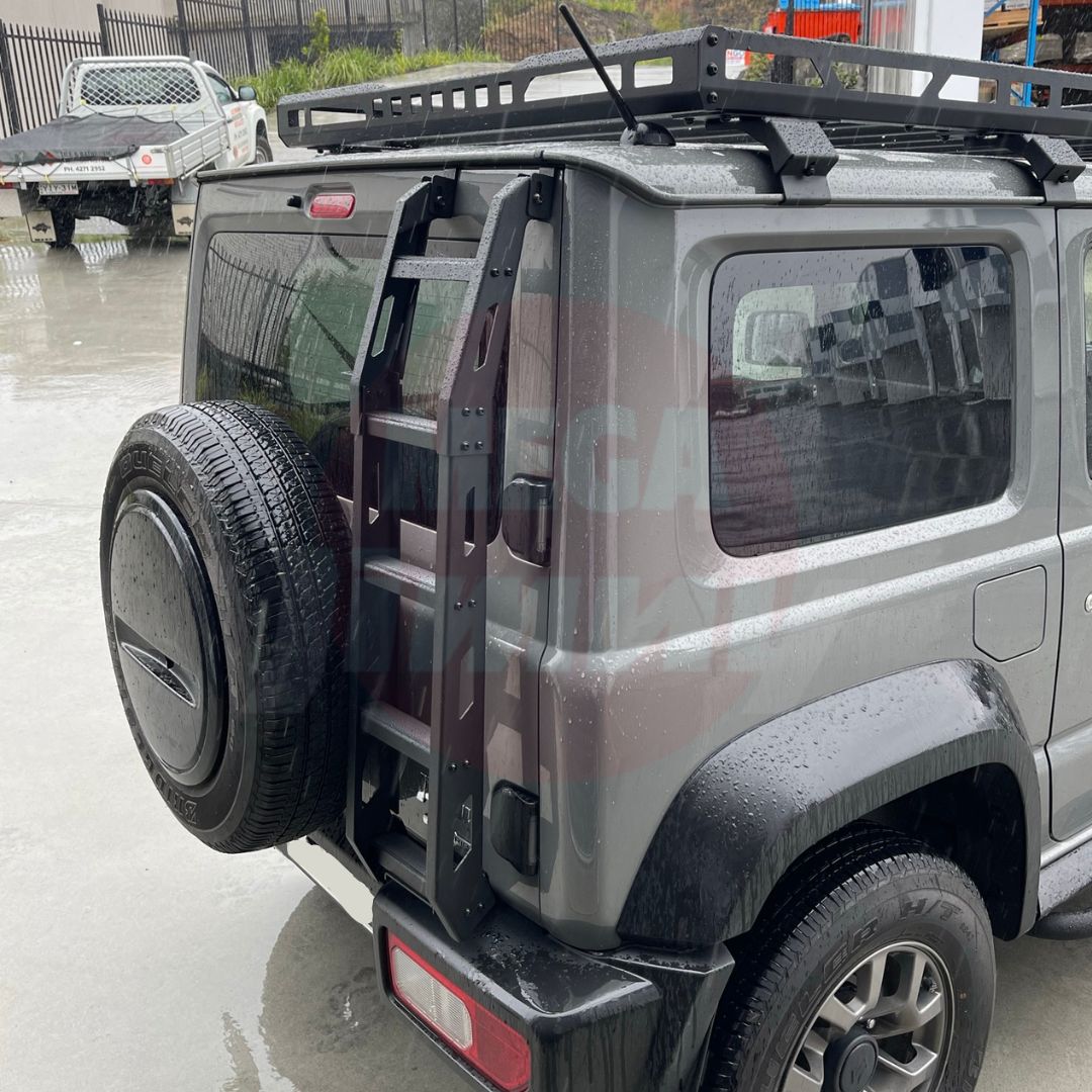 Jimny Rear Ladder MG-X Rear Tail Gate step ladder (JB74/JC74 Jimny) – Mega Jimny PTY LTD